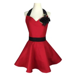 SKAP078 製造V領女僕圍裙  設計天鵝裝飾花店 美甲店 美容院 奶茶店 女僕圍裙供應商 SKAP078 製造V領女僕圍裙  設計天鵝裝飾花店 美甲店 美容院 奶茶店 女僕圍裙供應商